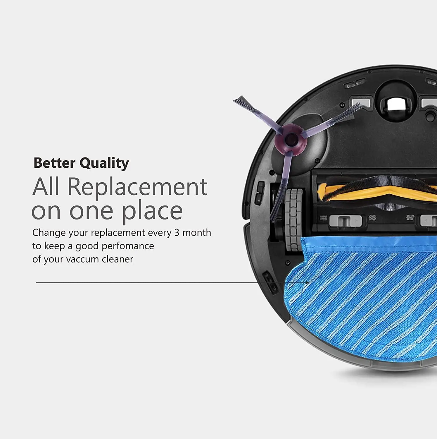 Chính Cọ Bàn Chải Cạnh Bên Bộ Lọc Hepa Chổi Lau Nhà Vải Dishcloth Cho Ecovacs Deebot OZMO 920 950 Robot Hút Bụi Thay Thế