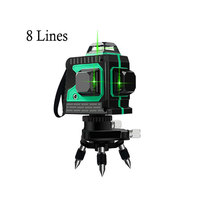 8 Lines Green Light Auto Laser Level Construction Tools Waterproof Erramientas De Construccion High Precision 3D Wall Sticker