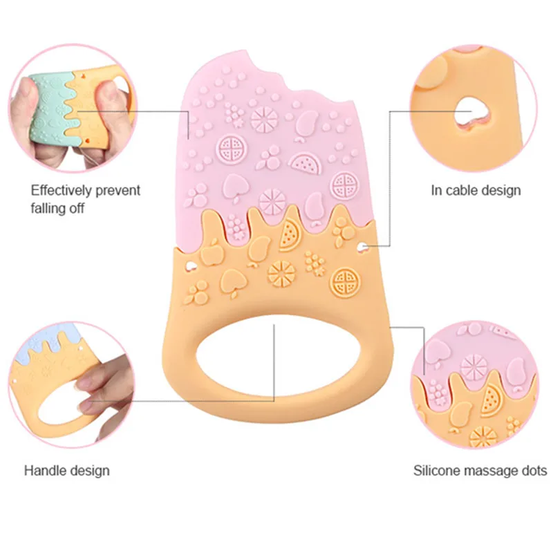 Силиконовый Прорезыватель для мороженого Chenkai, 10 шт., без бисфенола А, «сделай сам», пустышка для будущей мамы, пустышка, сенсорная игрушка, аксессуары, подвеска для кормления
