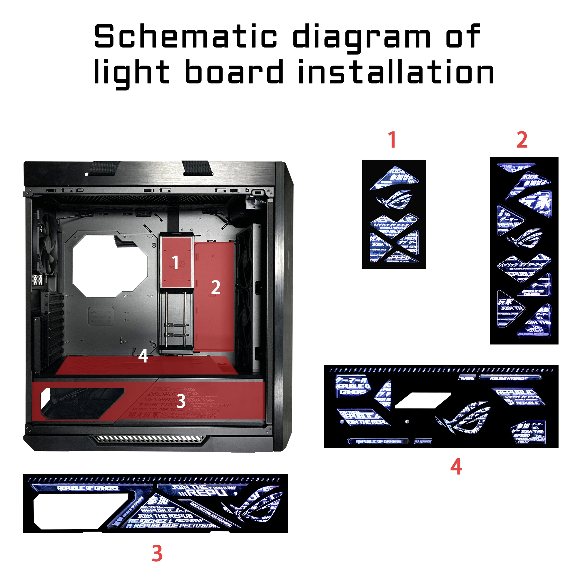 ASUS ROG Strix Helios GX601 Netzteil von der PC Fall Lager Angepasst Sideboard Panel Volle Turm Cn (Herkunft) SAMA