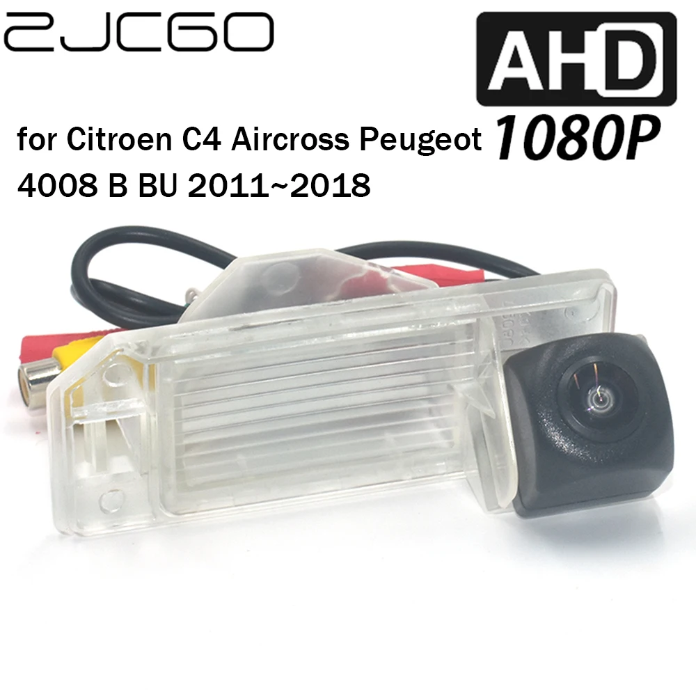 ZJCGO Car Rear View Reverse Backup Parking AHD 1080P Camera for Citroen C4 Aircross Peugeot 4008 B BU 2011~2018