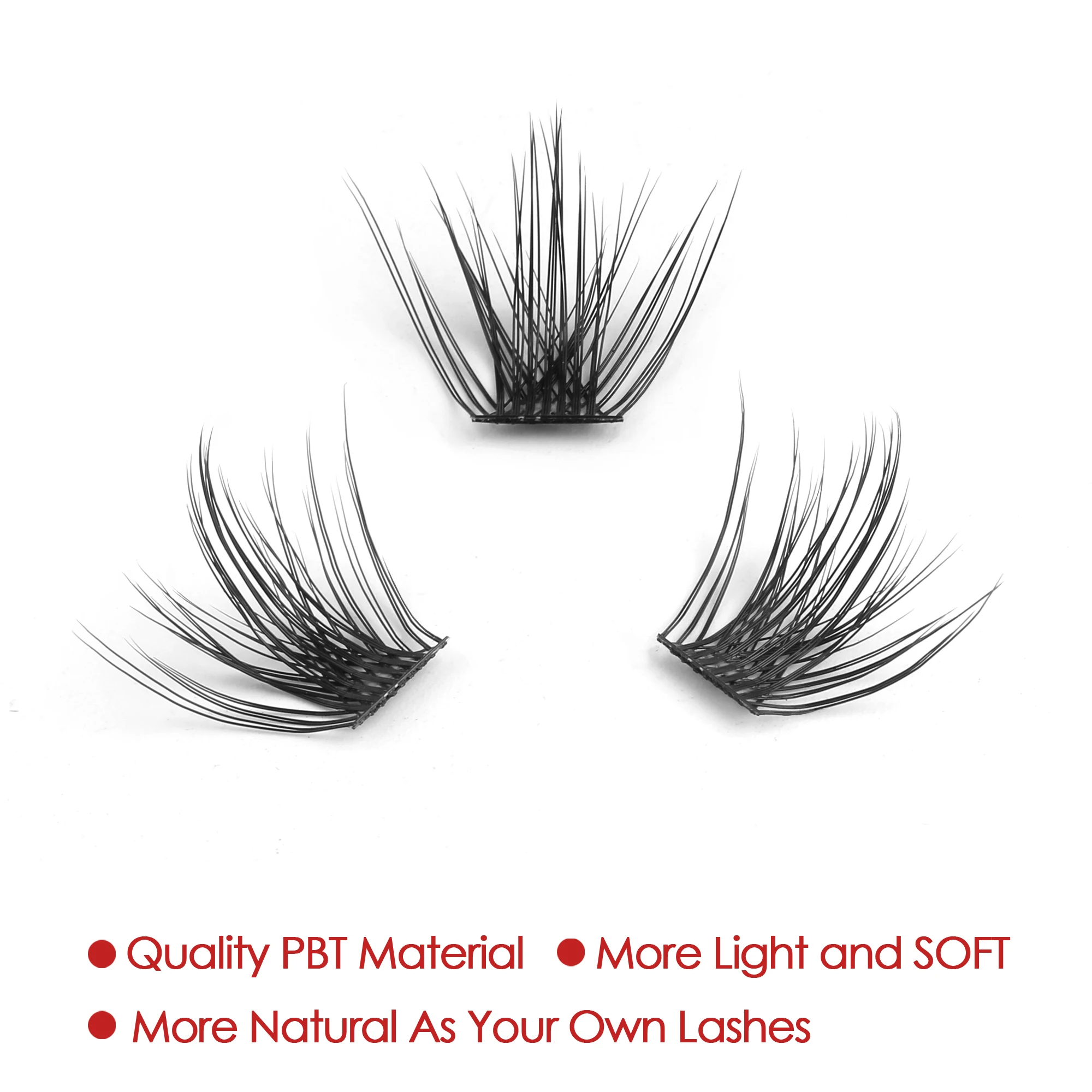 EASITENSION Faux Cils Individuel Bundles Eyelash Extension Professional DIY Lashes Faux Eyelashes Dovetail Cluster Lashes