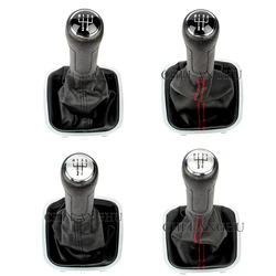 5 / 6 Speed Gear Gear Shift Knob PU Leather Boot For VW Polo 6R 6C Hatchback Sedan 2011 2012 2013 2014 2015 2016 2017 Car-Stying