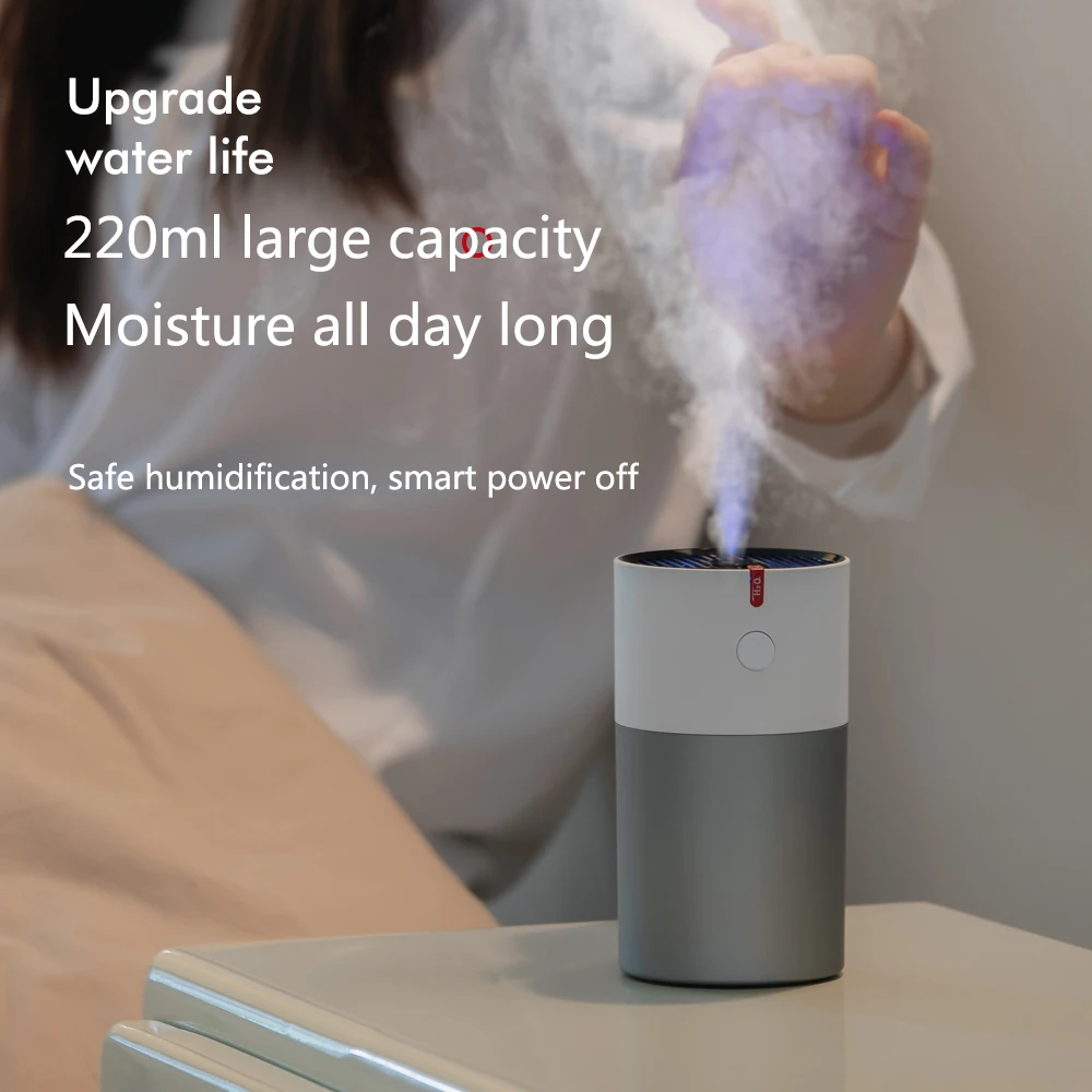 USB Ultrasonic Aroma Diffuser Cool Mist Maker รถบ้านใช้คู่ Mini Humidifier แบบพกพา Air Humidador เครื่องฟอกอากาศแสง