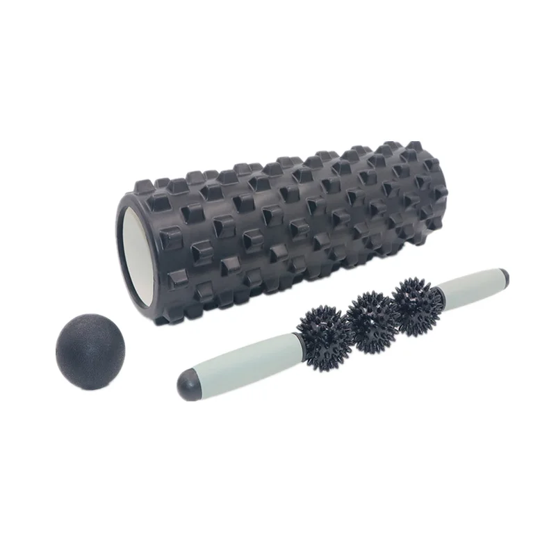 

45cm*14cm Yoga Column Roller Foam Pilates Massage Stick Muscle Relax Ball Gym Home Fitness Equipment Set