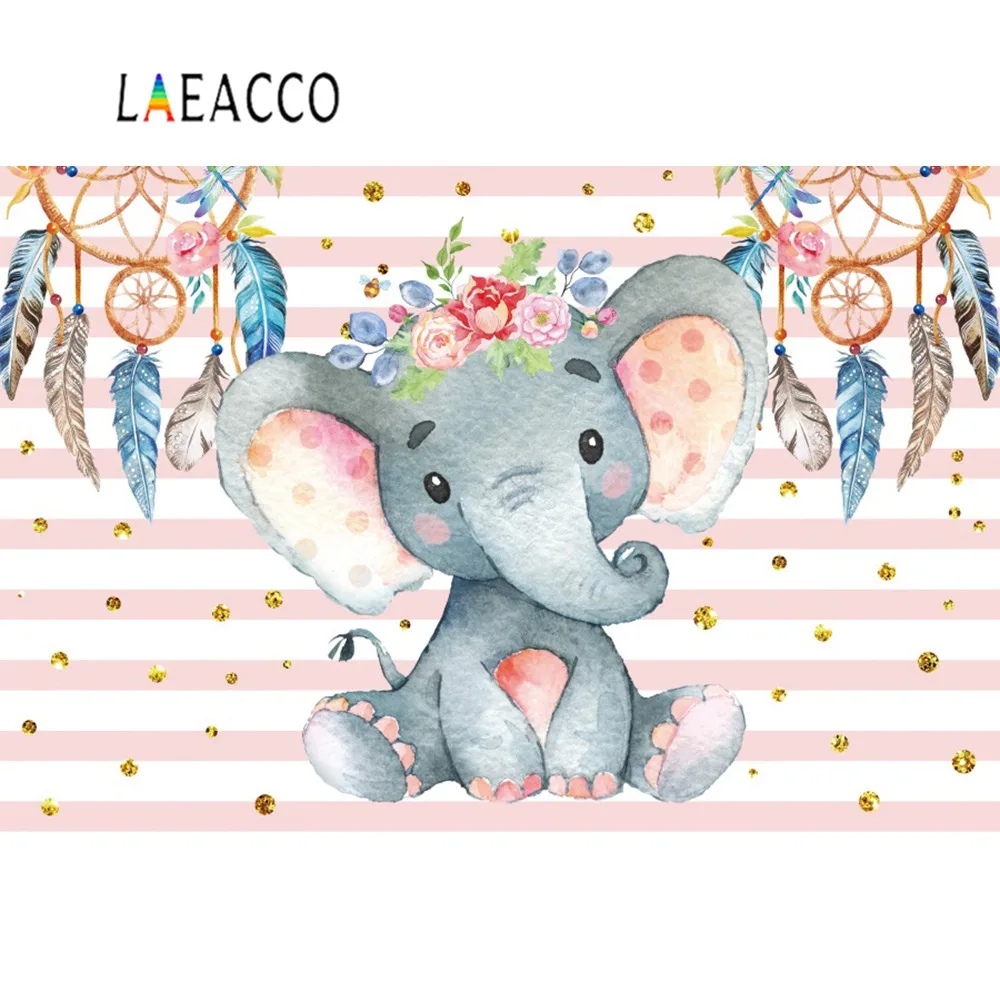 Sữa Tắm Cho Bé Voi Phông Nền Chụp Ảnh Đảng Chevron Sọc Poster Photocall Chụp Ảnh Nền Cho Studio Ảnh