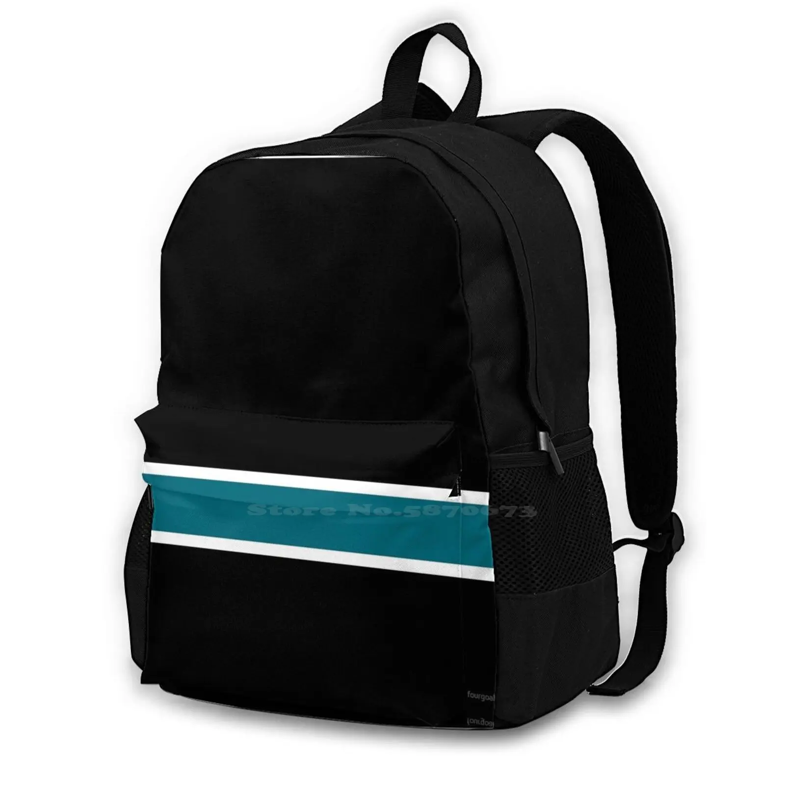 Mochila para hombre y mujer, bolsa para guardar mallas de San José, color negro, tiburón de Hockey, Adolescentes