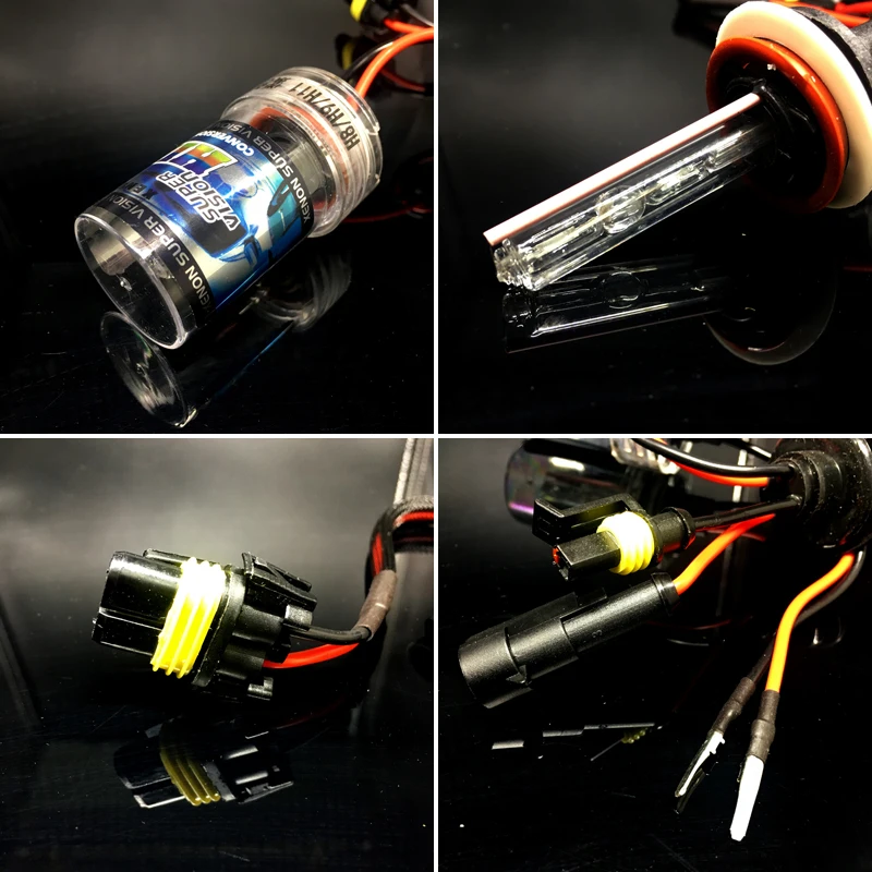 2x 35W HID Xenon headlight Bulb H11 H8 H7 H3 H1 9006 9005 HB3 HB4 white Purple Pink Green Blue 4300K 6000K 8000K xenon Fog Lamp
