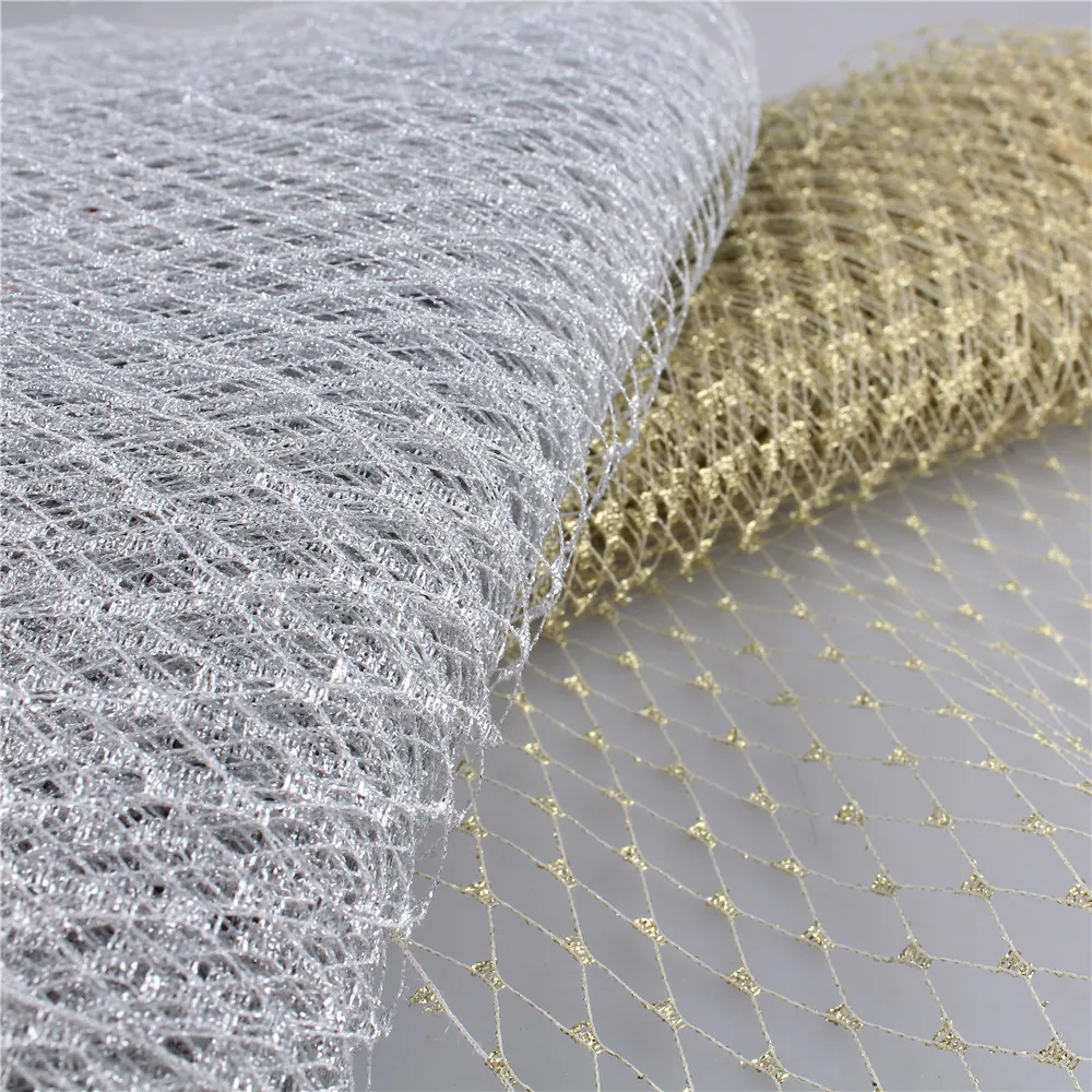 23 CM Width Birdcage Russian Veiling Trim Netting Fabric For Wedding Hat Mesh DIY Hair Accessories Net Fabric Or Fedora Craft