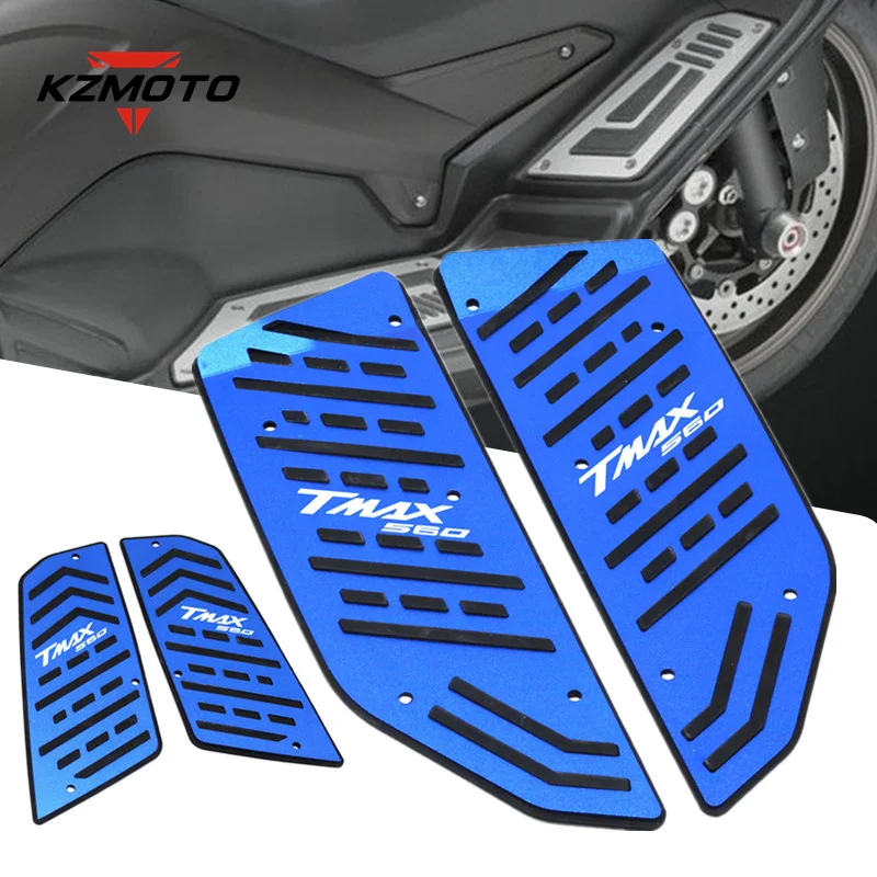 Motorcycles CNC Aluminum Footrest Foot Rest Pad Mat Footboard For YAMAHA TMAX 560 Tmax560 2017 2018 2019 2020 Modified Footrest