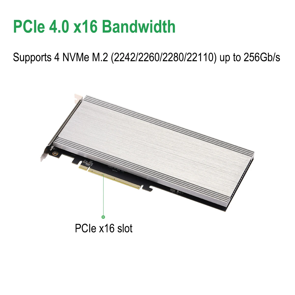 Imagem -05 - Iocrest Portas M.2 Nvme para Pcie 4.0 X16 Riser Controlador Adaptador Cartão só Apoiar Placas Mãe Bifurcação