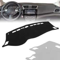 Black Auto Dash Mat Dashboard Cover Dashmat For Nissan Sentra 2013 2014 2015 2016 2017 2018 LHD