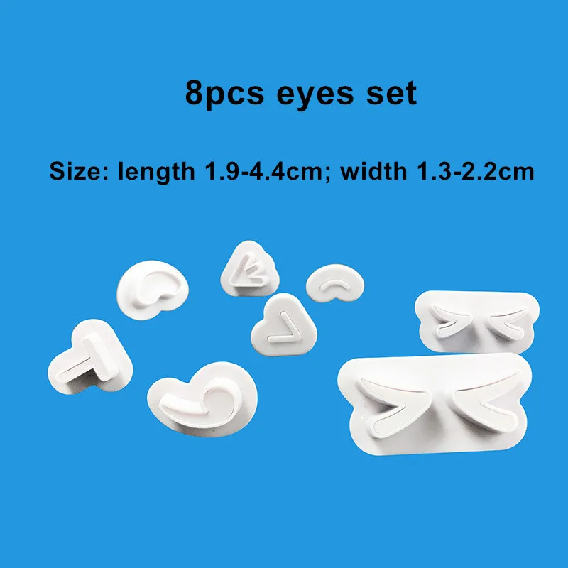 New DIY Creative expression eye glasses eyelashes bread Cake Molds Mould Fondant Tools Cookie Cutter Birthday Cake Decorating