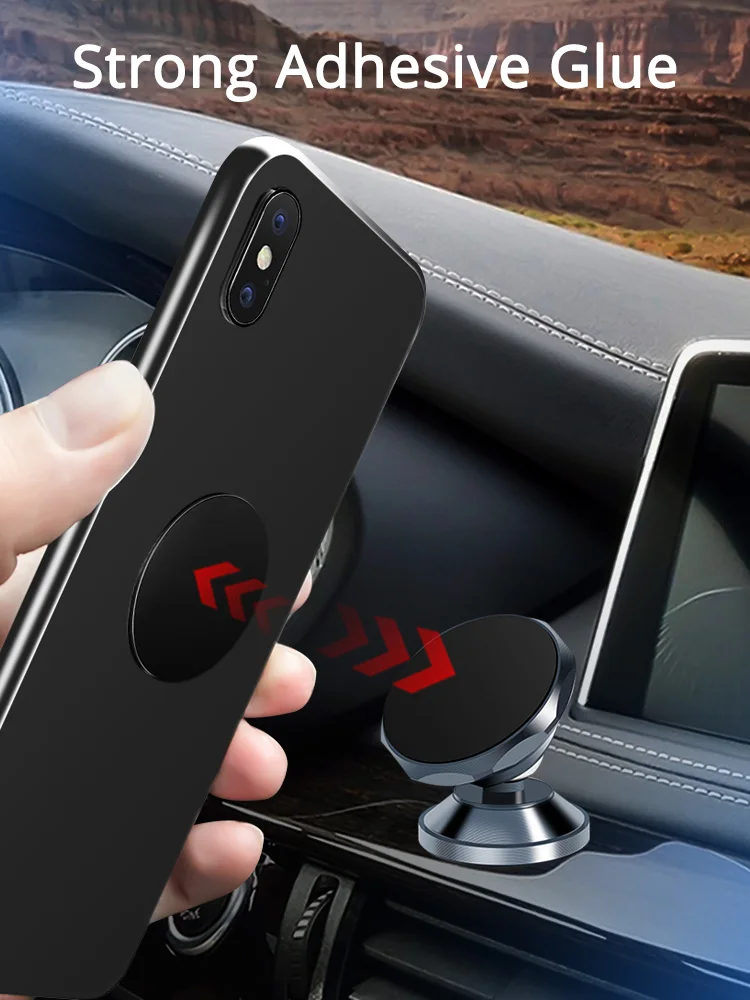 ANMONE العالمي حامل هاتف السيارة المغناطيسي لوحة معدنية حامل مغناطيسي صفائح حديد ملصق للهاتف المحمول حامل السيارة جبل