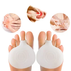 Plantillas de silicona suave para el antepié, almohadillas de cojín para zapatos de tacón alto, antideslizantes, alivio del dolor, herramienta para el cuidado de los pies, Protector de inserción para los dedos de los pies, 2 uds.