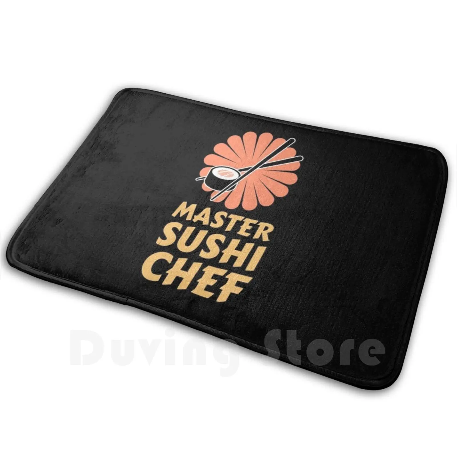 Japanese Food Design For Home Sushi Making Soft Non-Slip Mat Rug Carpet Cushion Sushi Sashimi Fish Sea Food Seafood Fishy