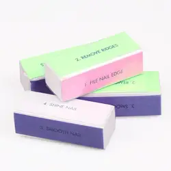 1PC 4 Sides Nail Art File Buffer For Gel Polish Colorful Nail Sanding Blocking Grinding Nail Art Tool Pedicure Manicure