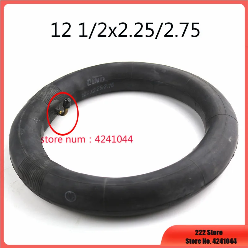 2pcs 12.5x2.25 12.5x2.5 Butyl Rubber inner tube fits gas and electric scooters e-Bike Mini crosser/Mini dirt bike 12 1/2 x 2 1/4