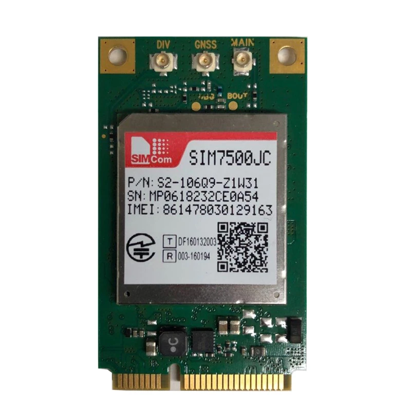 SIMCOM MINI PCIe SIM7500JC 4G LTE Cat-1 Module complete multi-band LTE-FDD/HSPA+/UMTS/EDGE/GPRS/GSM for Japan B1/B18/B19/B26