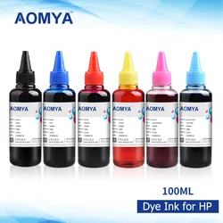 Aomya 6 kolorów x 100 ml specjalistyczny wkład atramentowy kompatybilne dla HP 177 do drukarki Designjet 130 30 90 drukarka atramentowa