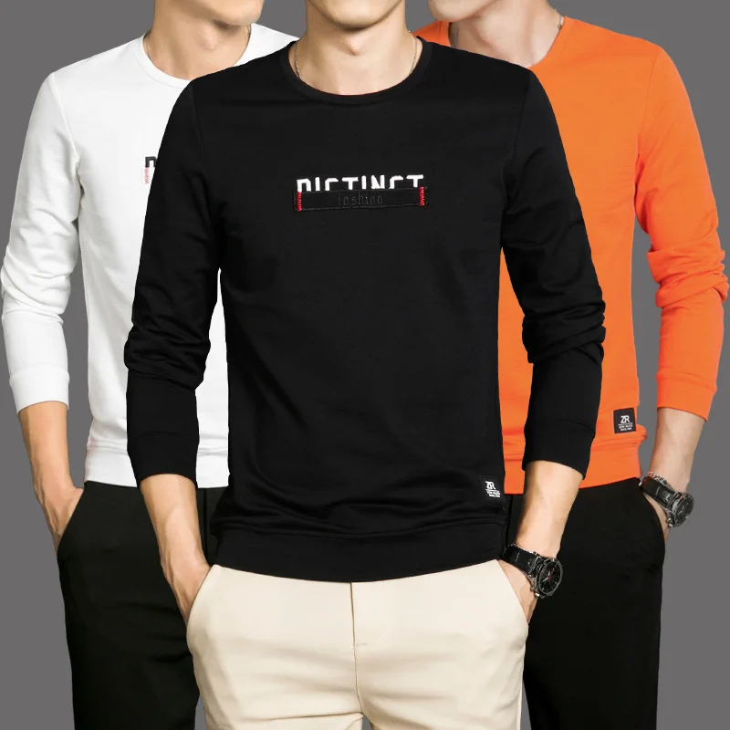 

Round Neck Sweatshirt Men's Literary Thought Fashion Long-sleeved New Hot Trend Casual Simplicity Handsome Harajuku Streetwear