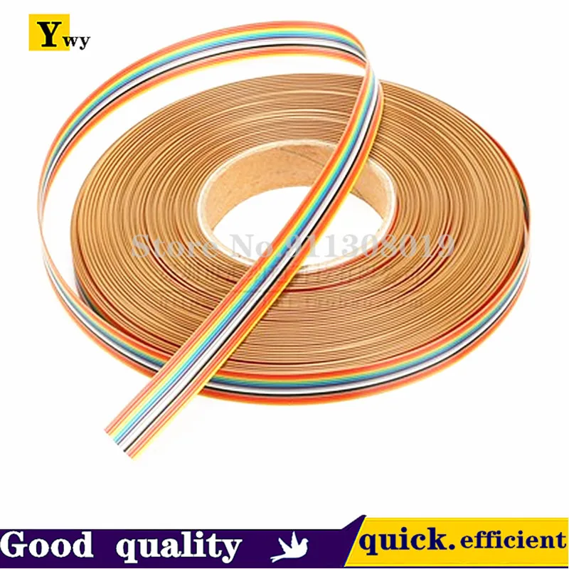 5meters/lot Ribbon Cable 10PIN/20PIN  Flat Color Rainbow Ribbon Cable Wire Rainbow Cable 10P Ribbon Cable 20P