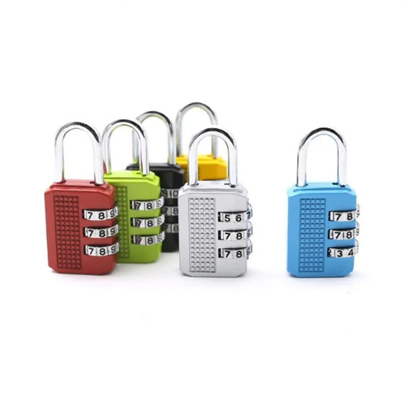 26x11x54mm 3 Dial Digit Combination Lock Weatherproof Security Padlock Outdoor Gym Safely Code Lock Black