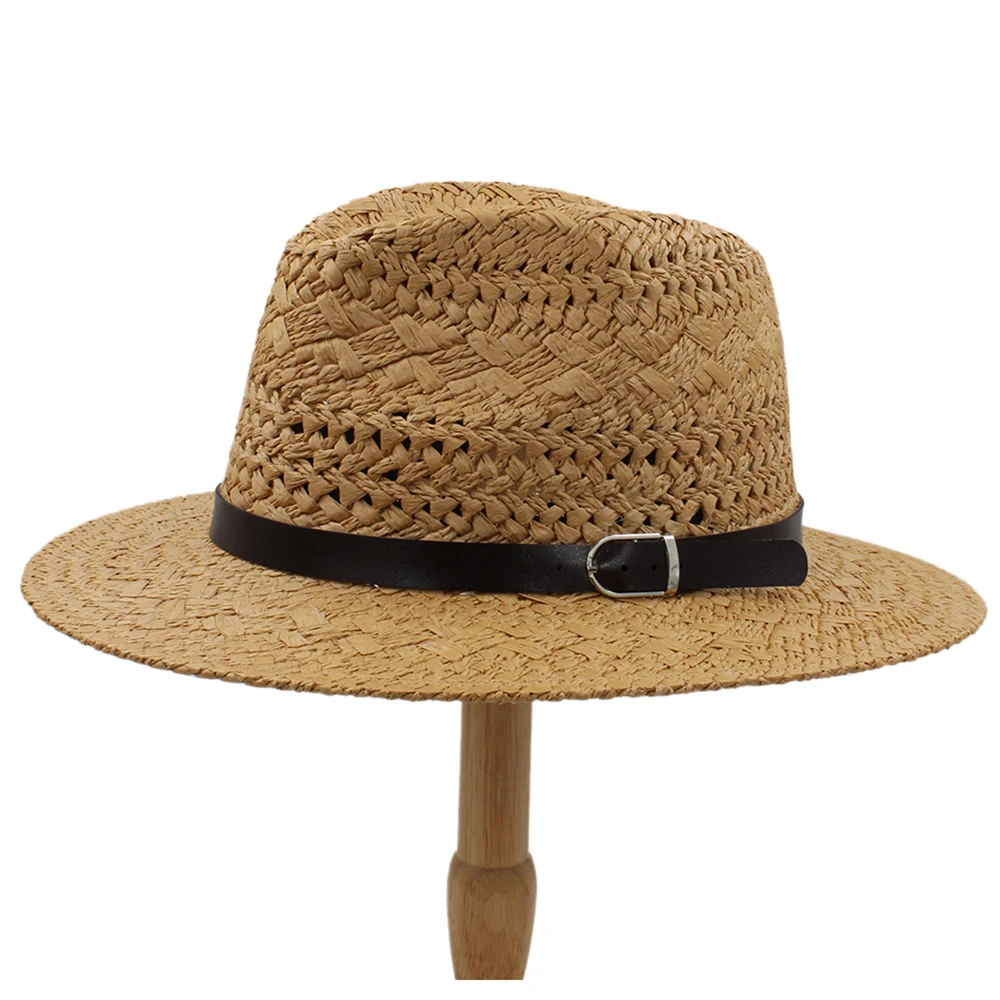 

Men Women Classical Straw Panama Hats Summer Wide Brim Fedora Sunhats Trilby Caps Party Outdoor Beach Travel Size US 7 1/4 UK L