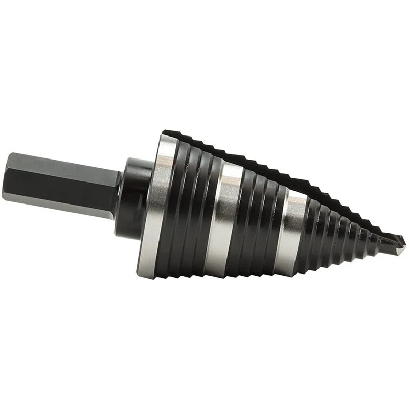 Imagem -03 - Titânio Revestido Duplo Caneladas Cone Brocas Passo Broca Metal de Perfuração Metais Platic Madeira Hss 6542 a 8