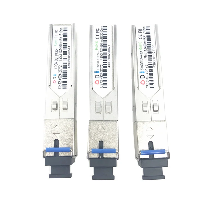 EPON OLT PX 20 + 20 ++ 20 +++ SFP Optical Transceiver FTTH Solutionmodule สำหรับ OLT1.25G 1490/1310nm 3-7dBm SC OLT