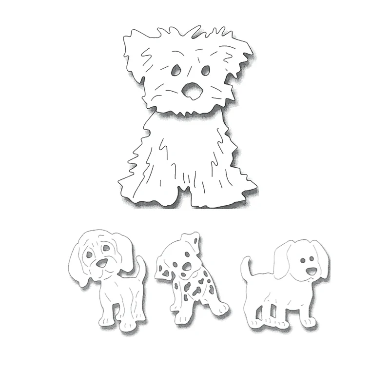 

2024 New Arrival Spotted Dog Decration Metal Cutting Dies for Scrapbooking Knife Mould Blade Punch Stencil Card Making