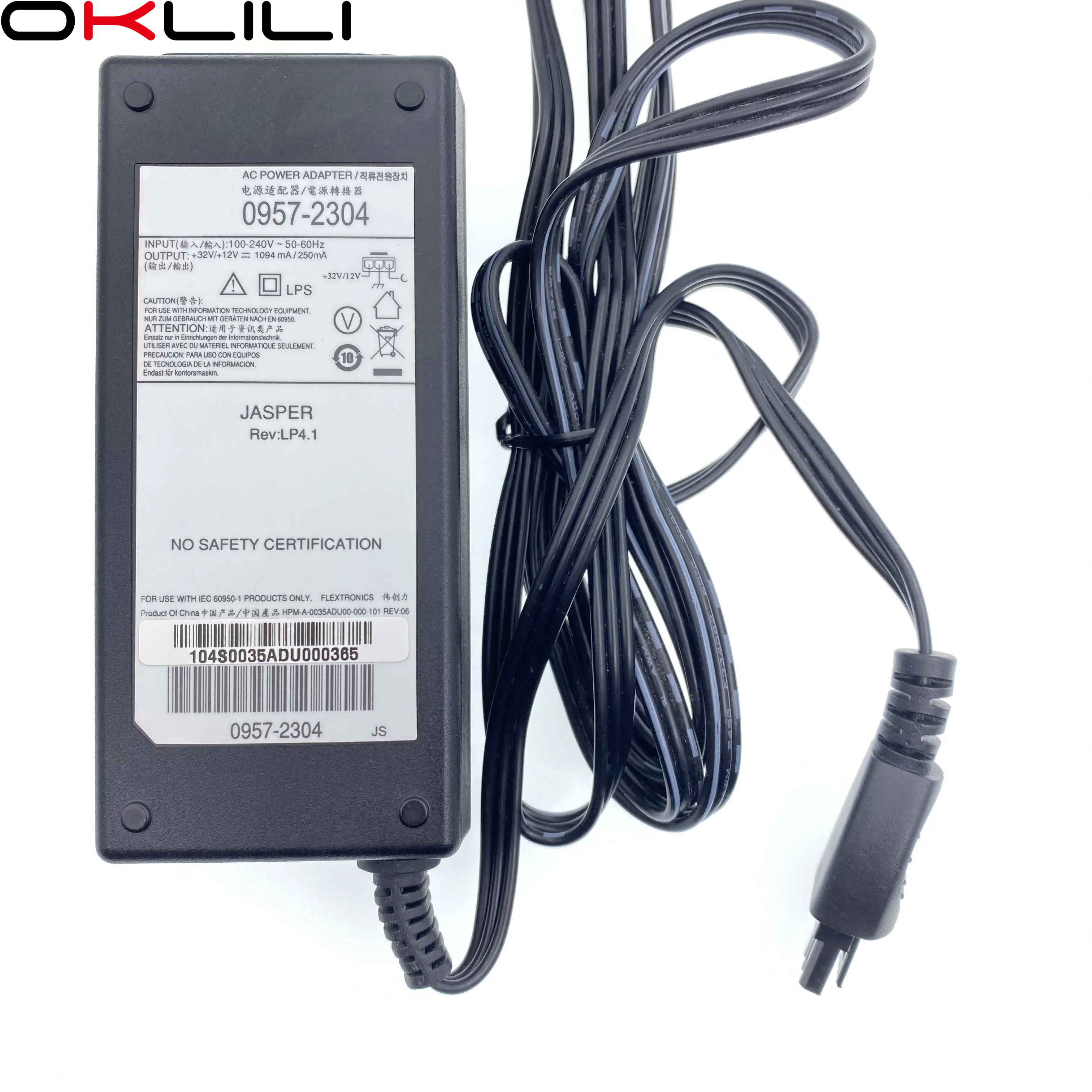 1 X 0957-2304 AC Adapter Charger Power Supply 32V 1094mA 12V 250mA for HP 6100 6600 6700 7110 7610 7612 3610 3620 7510 7515 7520