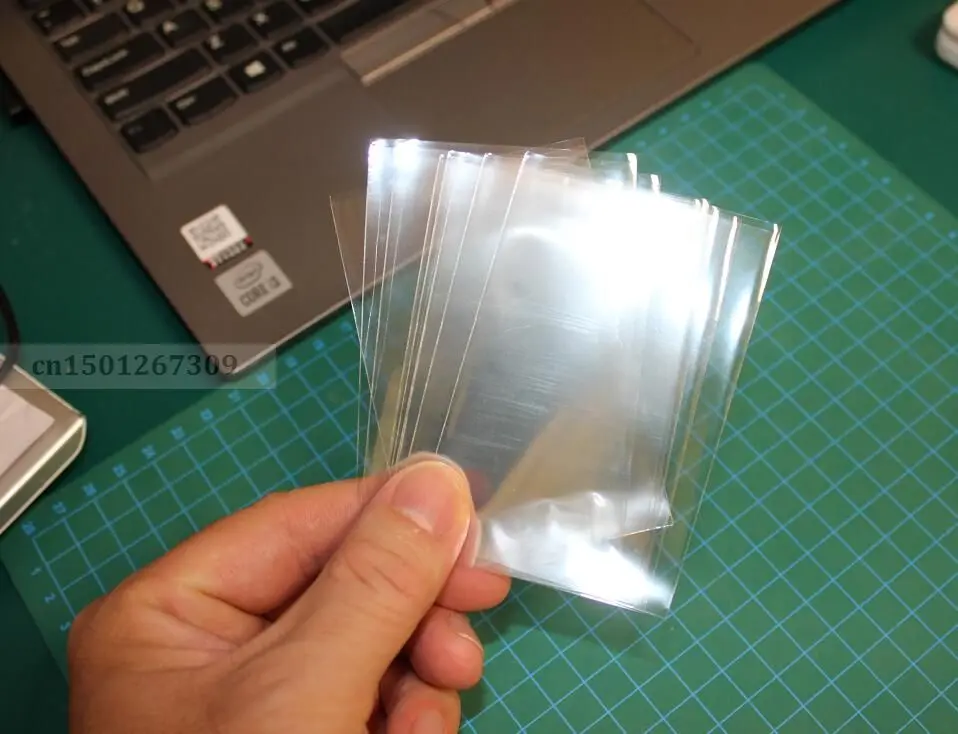 Size 6*9cm Small Transparent Flat Open End Cello Cellophane Clear Poly Bags For Business Card Storage