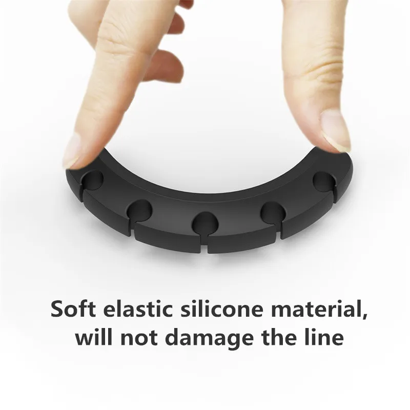 Cable Organizer Silicone USB Cable type c Winder Desktop Tidy Management Clips Cable Holder for Mouse Headphone Wire