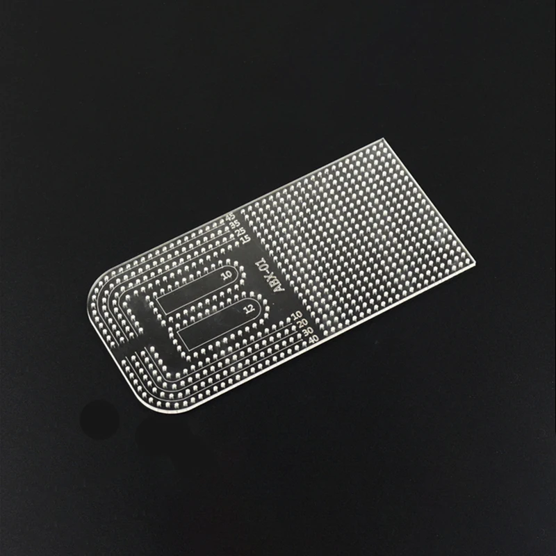 NUBECOM Acrylic Punching Positioning Drilling Ruler Round Hole Punches Tool Leather Craft Patchwork Calculation Template Stencil