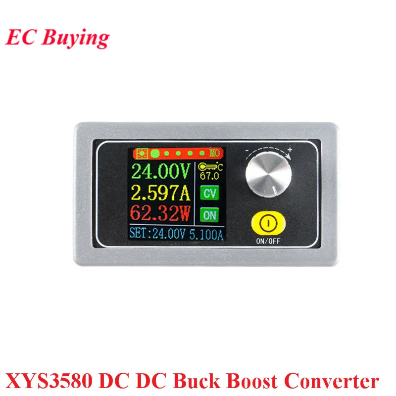 XYS3580 DC-DC Buck Boost Converter CC CV 0.6-36V 5A 80W Power Module Adjustable Regulated laboratory Power Supply Variable