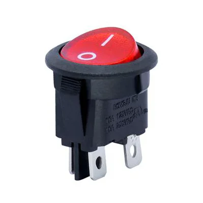 

5 pieces of 10 KCD1 SPST 224N 23mm 4-pin 250V 6A round boat shape with light switch snap-in ON OFF rocker position switch