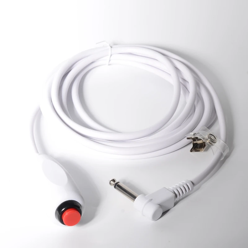 Cable de botón de llamada de enfermera mono de 6,35mm, Cable de botón pulsador de 3m, cable de llamada de repuesto Universal con Clip de hoja de cama