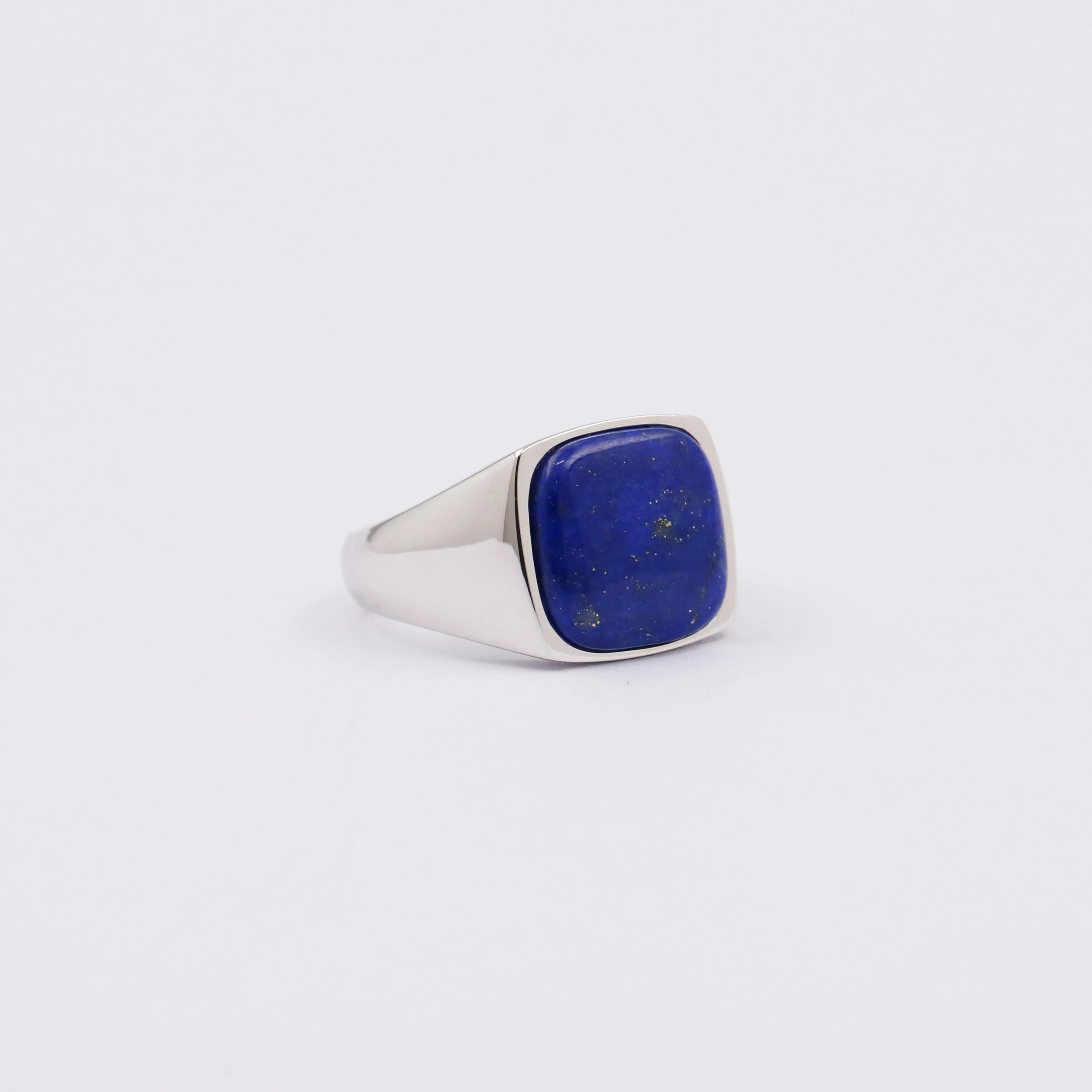 Imagem -02 - Anel de Prata Lapis Lazuli Signet Masculino