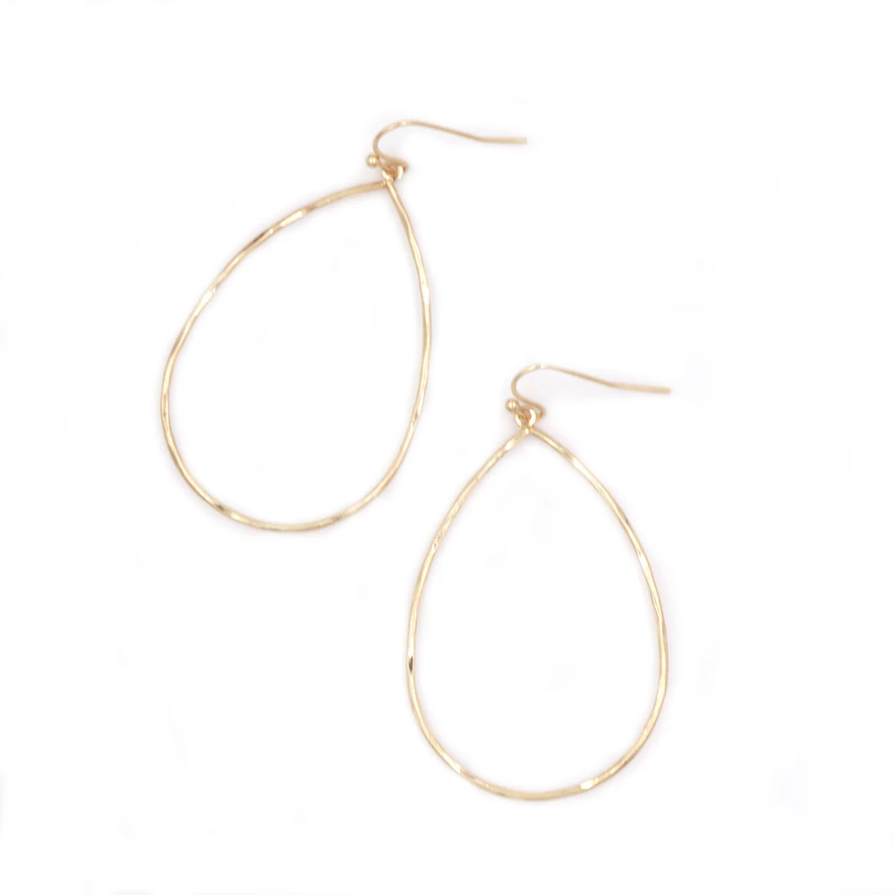 New Simple Wave Pattern Rectangle Hollow Out Circle Tears Drop Earrings For Women