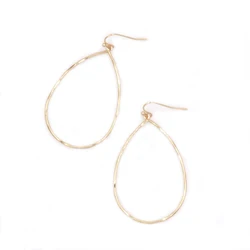 New Simple Wave Pattern Rectangle Hollow Out Circle Tears Drop Earrings For Women