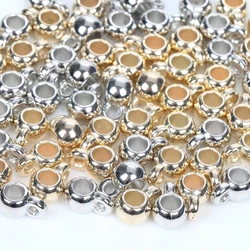 50pcs Charms Bail Big Hole CCB Bead Pendant Spacer Connector Beads For DIY Jewelry Making Supplies Accessories 5*9mm