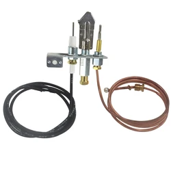 MENSI Catering Gas Appliance Cooker Heating Parts Natural Gas Pilot Burner Assembly Kit with Thermocouple and Igintion 900mm