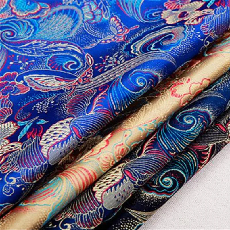 

Causal Style Chinese Cheap Butterfly and The Peony Designs Beautiful Pattern Jacquard Brocade Fabrics for Making Bed Sheet