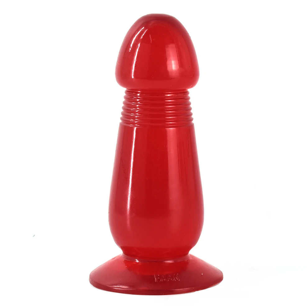 FAAK New Large Butt Plug Wine Red Transparent Anal Dildo With Suction Cup Mushroom Shape Sex Toys For Woman Man Erotic Products