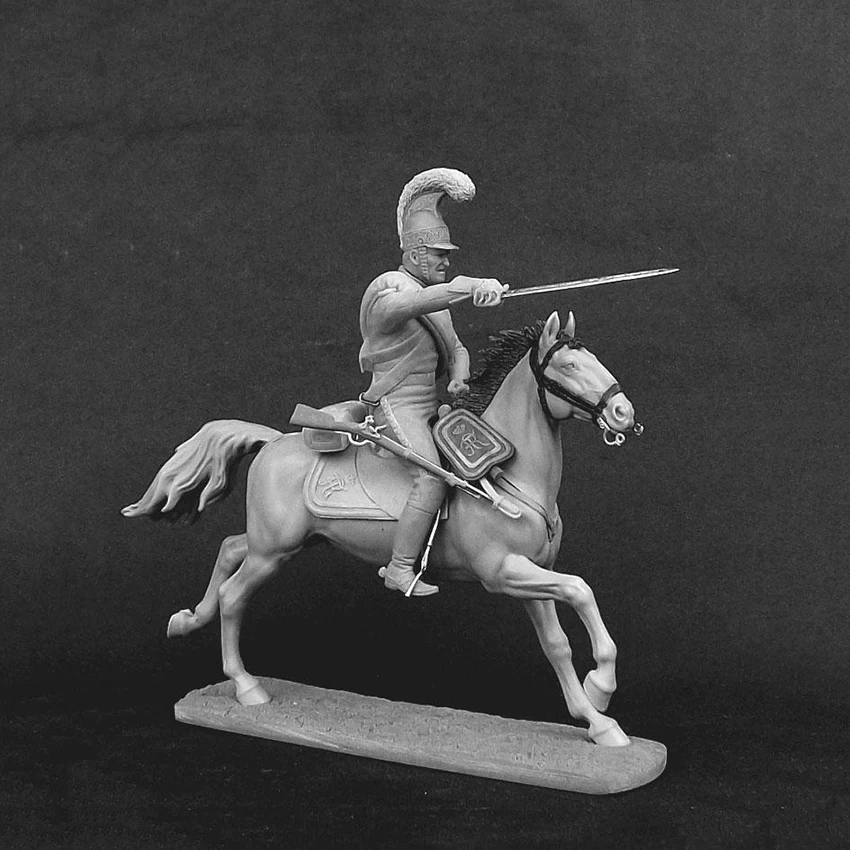 Resin Figure 1/32  ancient man officer sit with horse Model Unassambled Unpainted  Figure Building Kit