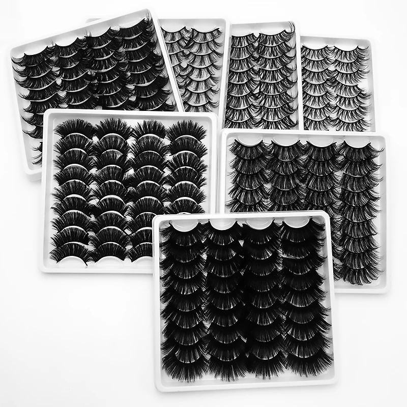 NEW 180Pairs 3D Mink Lashes Natural Mink False Eyelashes Dramatic Volume Fake Eyelash Extension Faux Cils Wholesale Makeup Tools