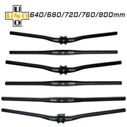 UNO Bicycle Handlebar MTB Bike Handlebar 31.8 640/680/720/760/800mm Alu Handlebar For Bicycle Rise Flat Handle Bar Bycicle Parts