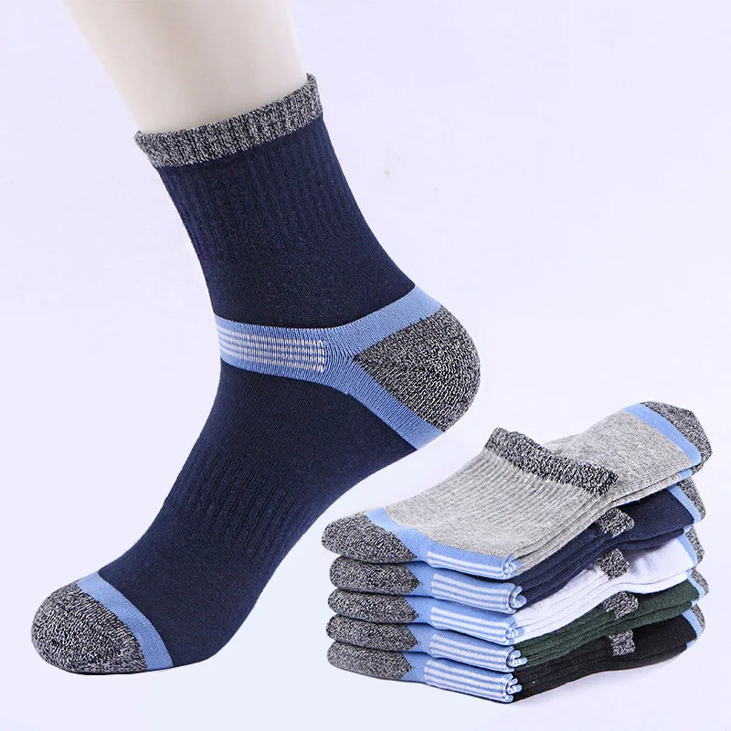 10Pairs/lot Brand Men's Sports Socks Cotton Breathable Running Basketball Socks Male Long Socks High Quality Comfortable New