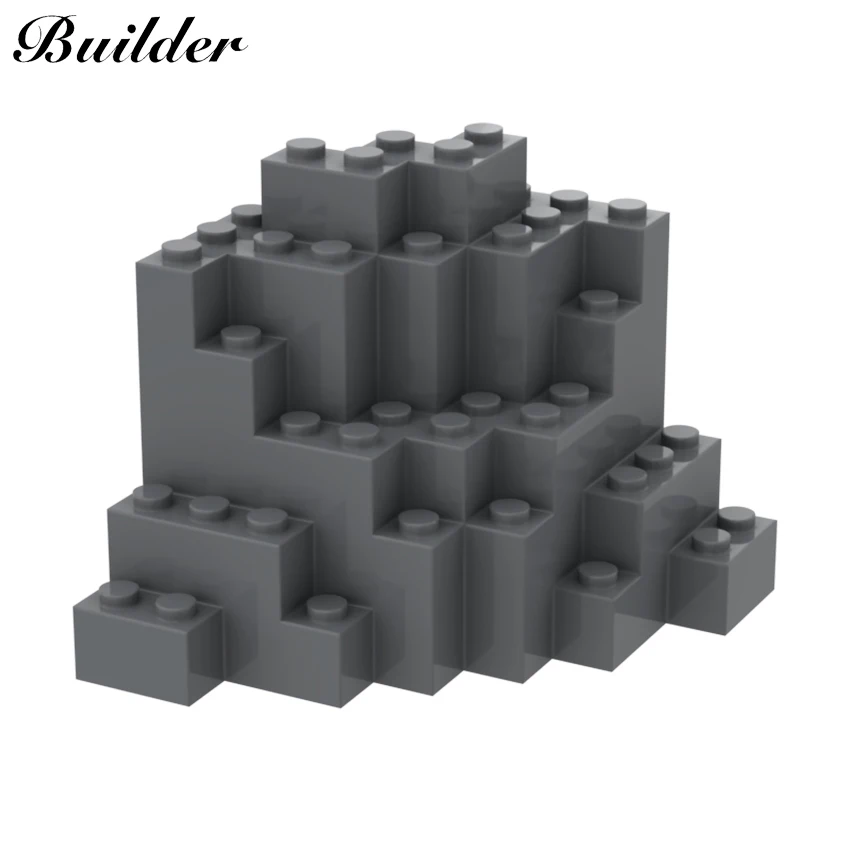 Little Builder 23996 1pcs Rockery Mound Rock Building Blocks For Castle Garden Toy for Children Size Compatible With Major Brand